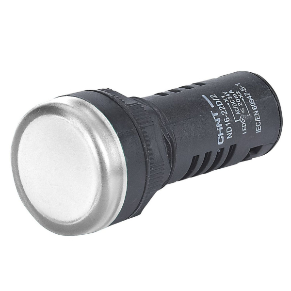 Индикатор помехозащищенный со встроенным конденсатором ND16-22D/4K2 белый АС 380В (R) (кратно 10)
