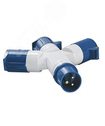 СР Адаптер трёхлучевой 1013К, 2Р+PE, 16А, 250В, IP44  (ЭТ)
