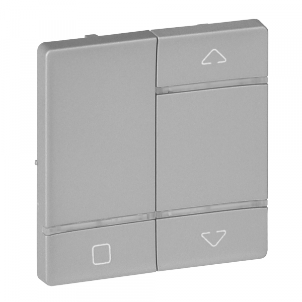 Valena LIFE MyHome Play Zigbee. Лицевая панель для радиоприемного выключателя,для приводов жалюзи/рольставень.Алюминий