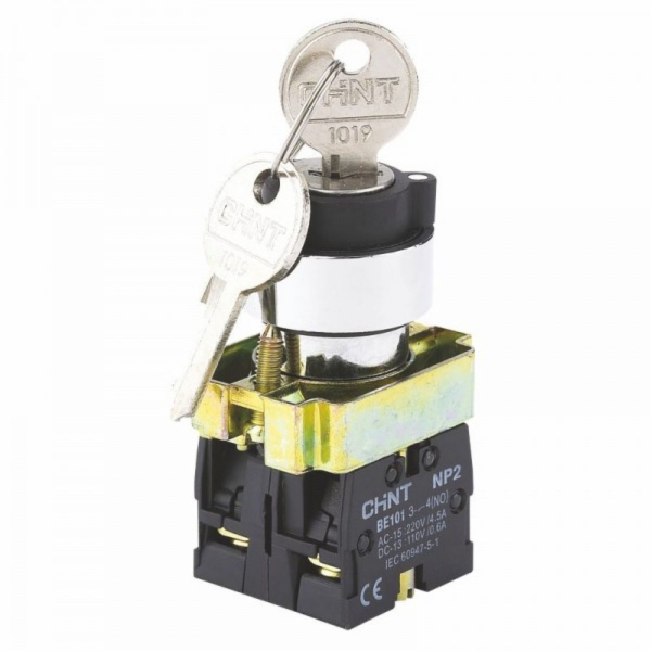 Переключатель NP2-BG31, 3 положения фиксацией, 1НО, IP40 (R) (кратно 10)