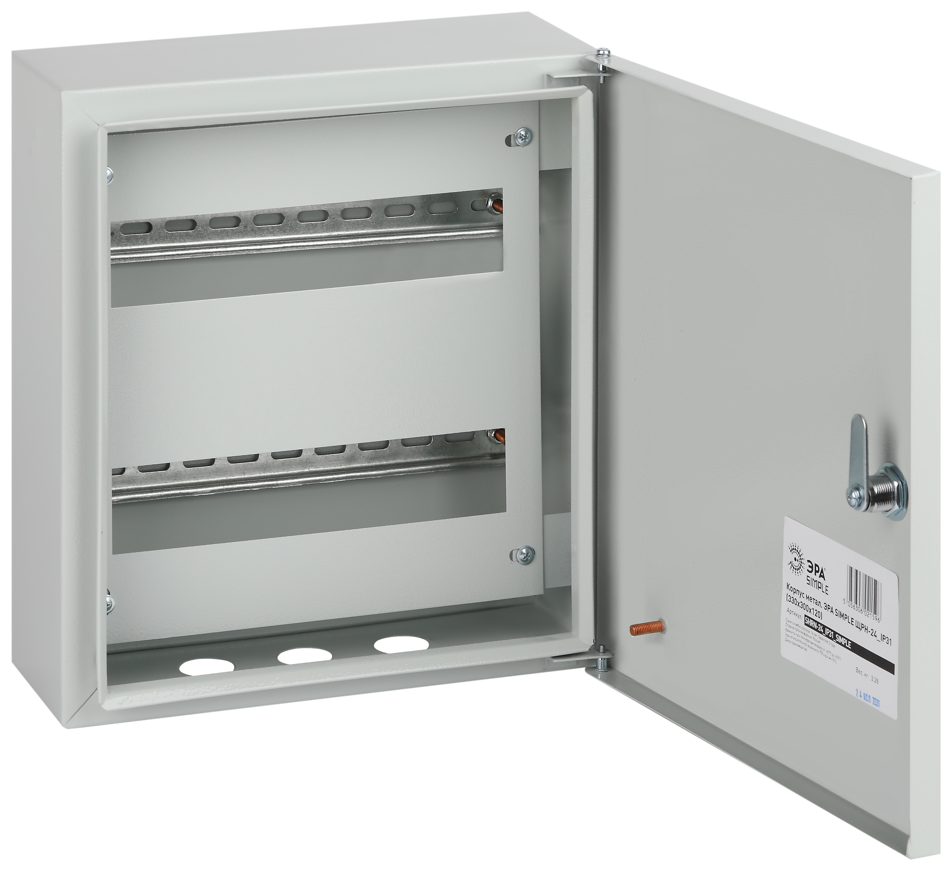 Корпус металлический навесной ЭРА SIMPLE ЩРН-24 (330х300х120) IP31 УХЛ3 серый