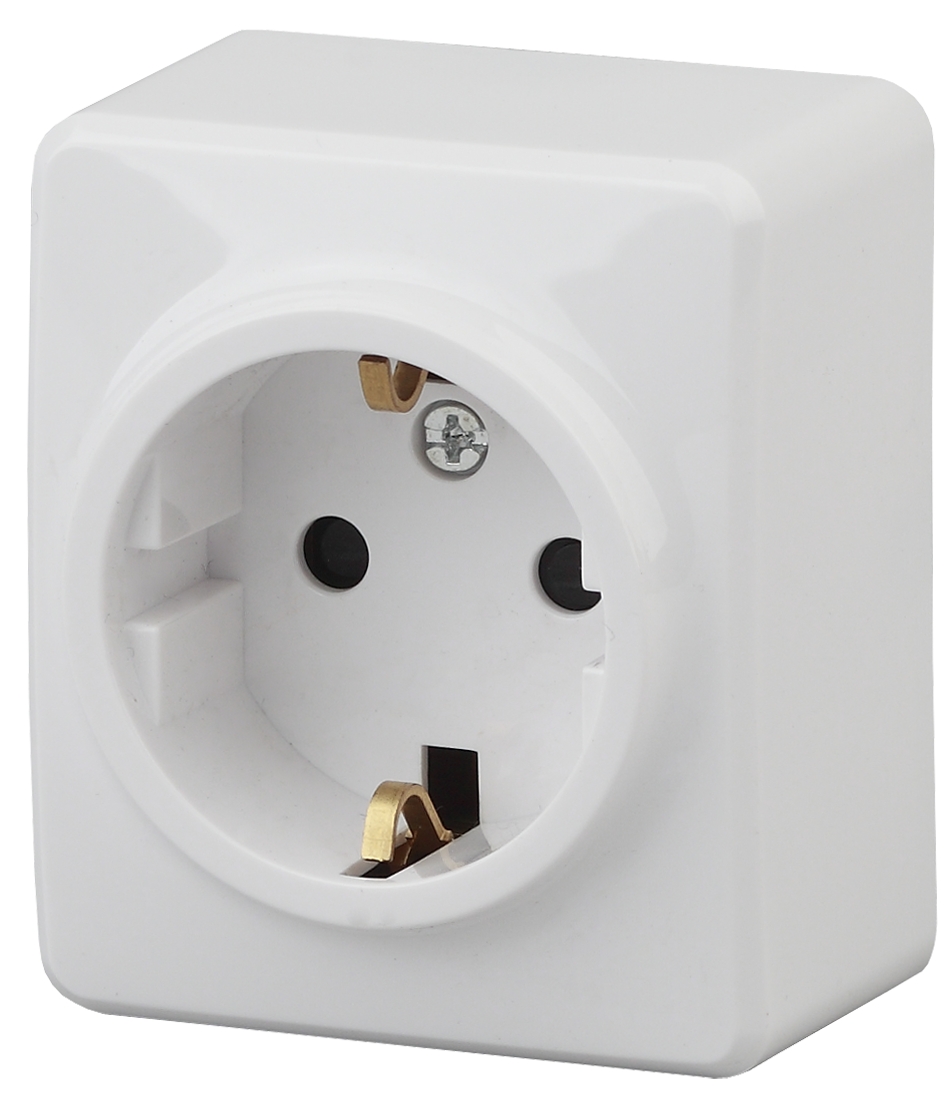 11-2204-01 ЭРА Розетка 2P+E Schuko со шторками, 16A-250В, IP20, ОУ, Эра Эксперт, белый (16/160/3200)