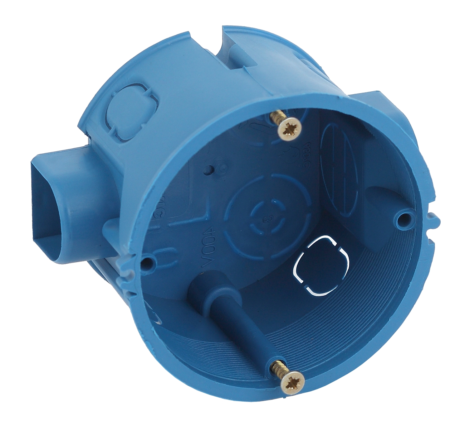 Коробка установочная ЭРА KUTS-68-45-blue синяя 68х45мм для твердых стен саморезы стыковочные узлы IP20