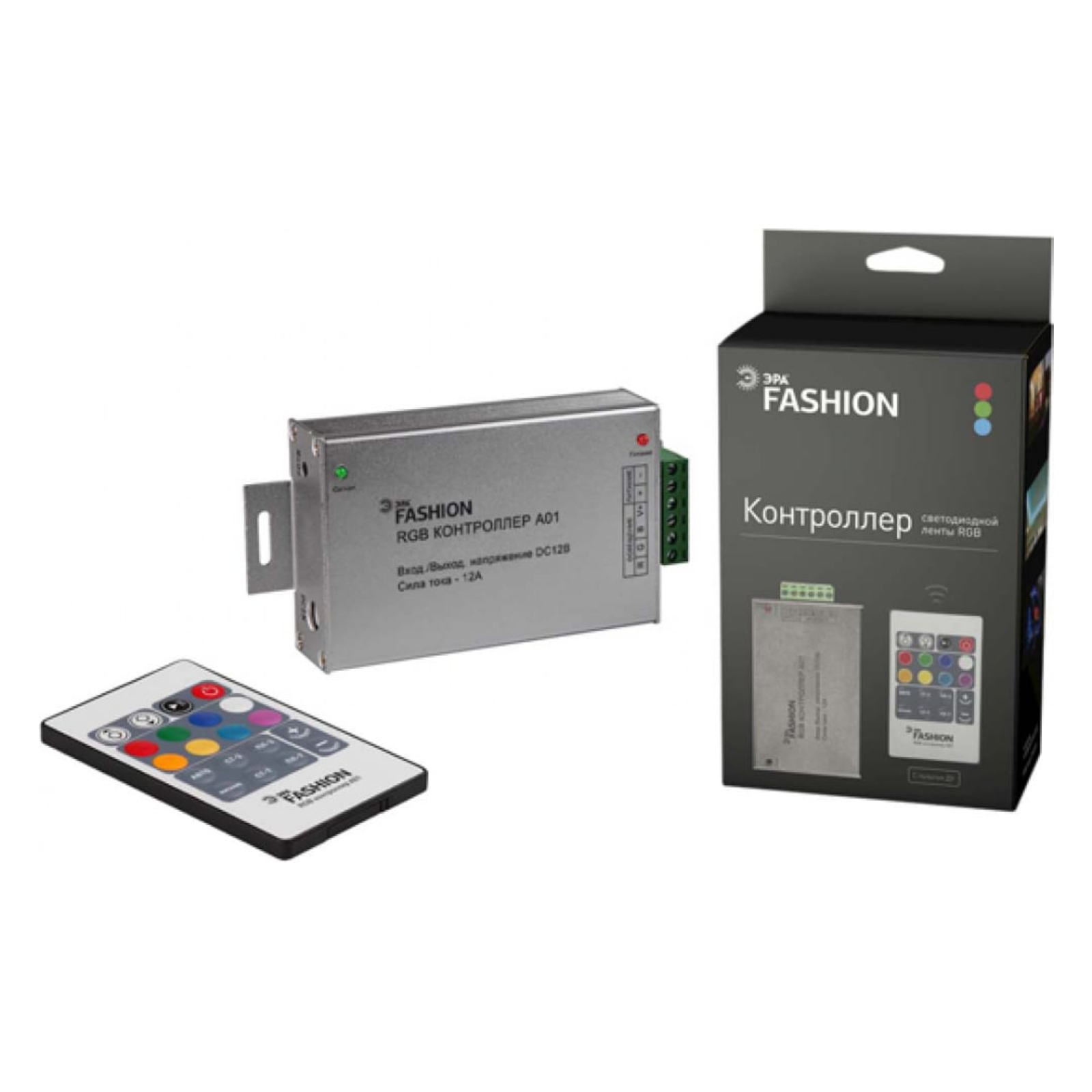 Контроллер ЭРА RGBcontroller-12-A01-RF (40/840) для светодиодной ленты