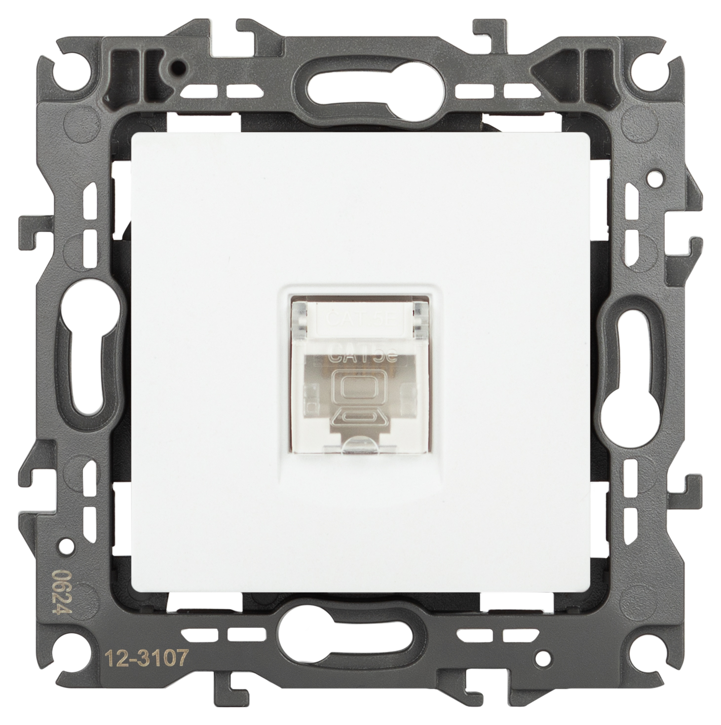 Розетка ЭРА Серия 12 12-3107-01М информационная RJ45, белый матовый