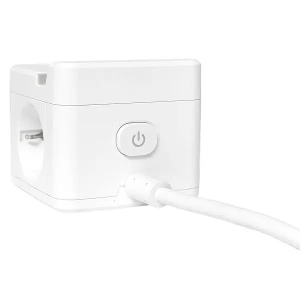 Удлинитель "Куб" 2 гнезда 1USB + 2Type C с быстрой зарядкой, подставкой под телефон и ночником 1,3 метра 1мм2