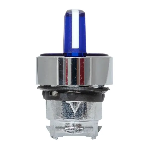 Исполнительный механизм переключателя ХB4 синий на 3 положения возвратный без фиксации, с подсветкой с короткой ручкой EKF PROxima Исполнительный механизм переключателя ХB4 синий на 3 положения возвратный без фиксации, с подсветкой с короткой ручкой EKF PROxima