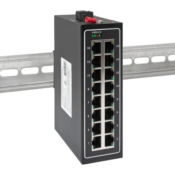 Промышленный неуправляемый коммутатор U-16T, 16 портов 10/100Base-T(X) RJ45, монтаж на динрейку TSX EKF Промышленный неуправляемый коммутатор U-16T, 16 портов 10/100Base-T(X) RJ45, монтаж на динрейку TSX EKF