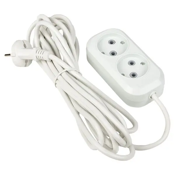 Удлинитель "Эксперт" 2 гнезда 3 метра 10А/2,2кВт без заземления ПВС 2х0,75 EKF PROxima