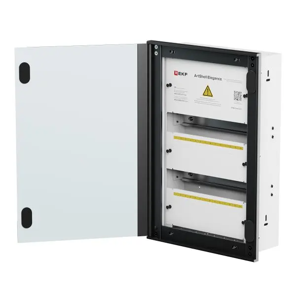 Корпус ArtShell Elegance встраиваемый силовой 28 модулей, белая дверь из закаленного стекла EKF Корпус ArtShell Elegance встраиваемый силовой 28 модулей, белая дверь из закаленного стекла EKF