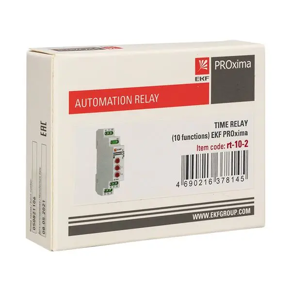 Реле времени (10 устанавл. функц.) RT-10-2 EKF PROxima Реле времени (10 устанавл. функц.) RT-10-2 EKF PROxima