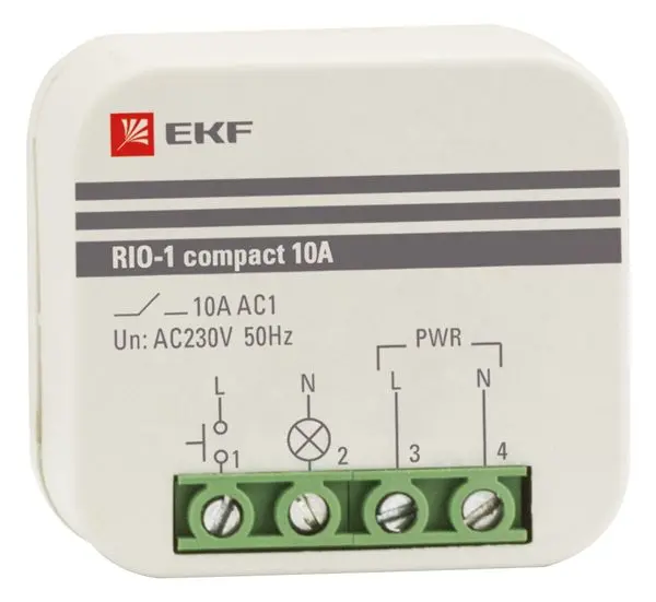 Импульсное реле RIO-1 compact 10А EKF PROxima Импульсное реле RIO-1 compact 10А EKF PROxima