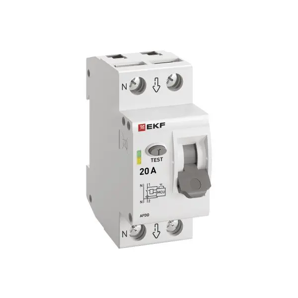 Устройство защиты от дугового пробоя (УЗДП) 1P+N 20А EKF PROxima Устройство защиты от дугового пробоя (УЗДП) 1P+N 20А EKF PROxima