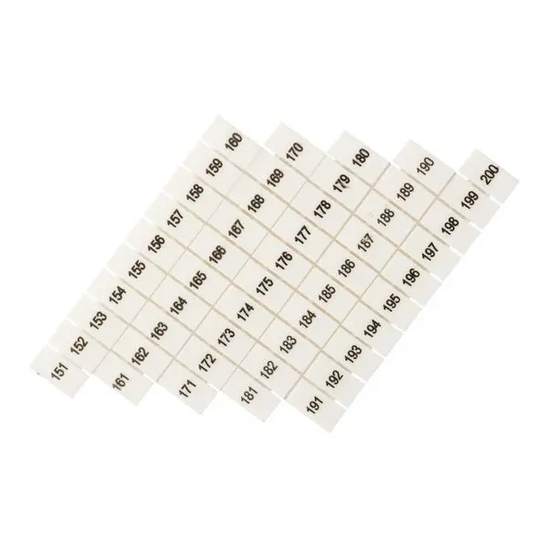 Маркеры для UT/ST/Push-in 2,5 с нумерацией 150-200 (100 шт.) EKF