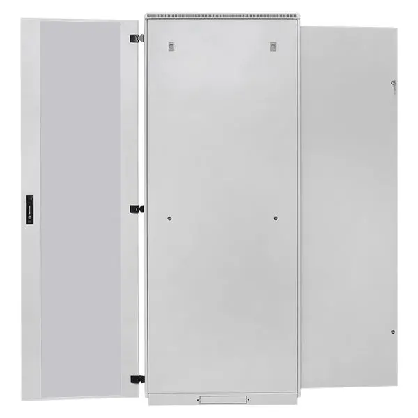 Шкаф напольный 19" TERACOM PRO 24U 600х800 мм двери стеклянная с замком-ручкой и металлическая серый Шкаф напольный 19" TERACOM PRO 24U 600х800 мм двери стеклянная с замком-ручкой и металлическая серый