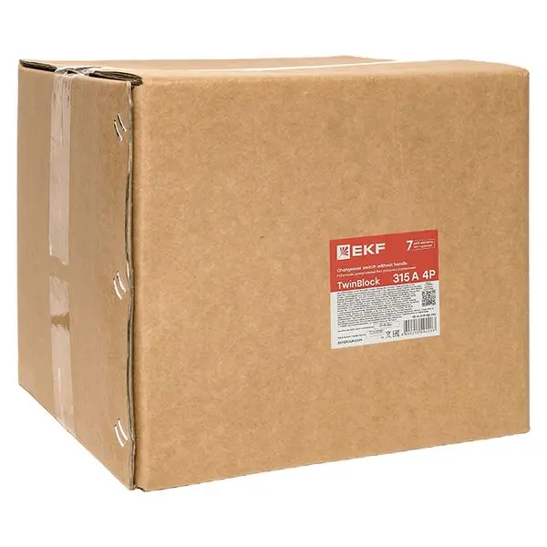 Рубильник 315A 4P реверсивный без рукоятки управления TwinBlock EKF Рубильник 315A 4P реверсивный без рукоятки управления TwinBlock EKF