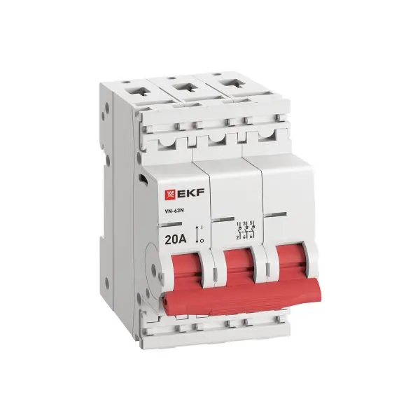 Выключатель нагрузки 3P 20А ВН-63N EKF PROxima Выключатель нагрузки 3P 20А ВН-63N EKF PROxima