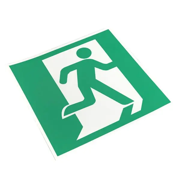 Знак наклейка E01-02 "Выход здесь" (правосторонний) (200х200) ГОСТ 12.4.026-2015 EKF PROxima