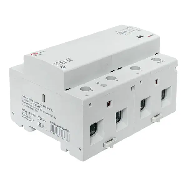 Контактор модульный КМ 80А 4NO 230VAC (6 мод.) AVERES EKF