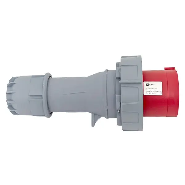 Вилка переносная 0352 3Р+РЕ+N 63А 380В IP67 EKF PROxima