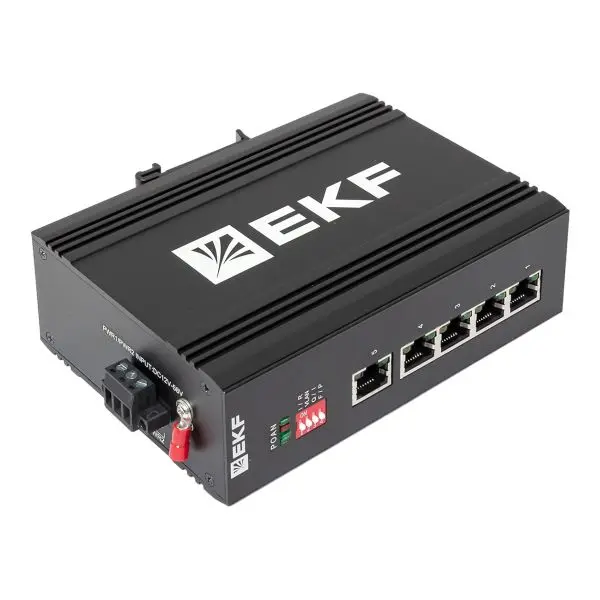 Промышленный неуправляемый коммутатор U-5GT, 5 портов 10/100/1000Base-T(X) RJ45, монтаж на динрейку TSX EKF Промышленный неуправляемый коммутатор U-5GT, 5 портов 10/100/1000Base-T(X) RJ45, монтаж на динрейку TSX EKF