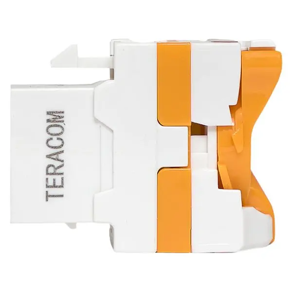Модуль Keystone TERACOM CS Cat.6A неэкранированный 110 IDC 180 градусов самозажимной (Toolless) оранжевый Модуль Keystone TERACOM CS Cat.6A неэкранированный 110 IDC 180 градусов самозажимной (Toolless) оранжевый