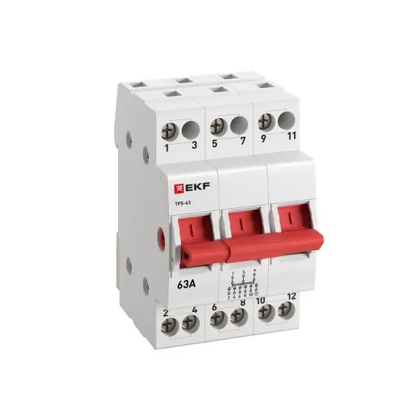 Трехпозиционный переключатель ТПС-63 3P 63А PROXIMA EKF