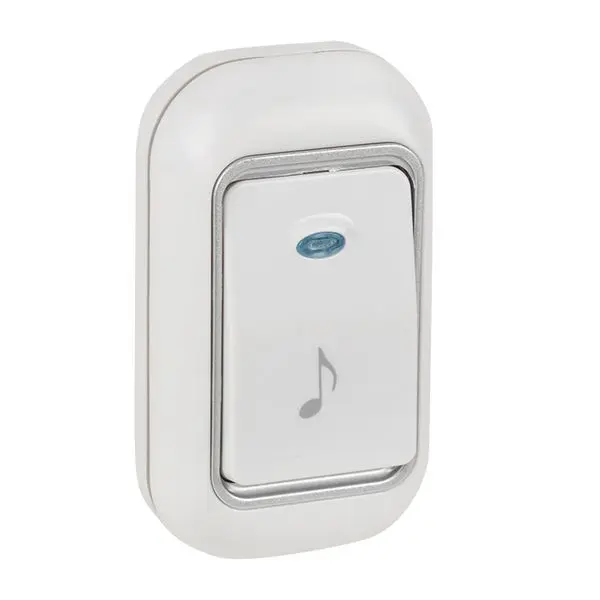 Звонок беспр. на батарейках Classic (2х1,5В АА, бел.-сер. 51 мелод. с индик. 4 ур.) EKF