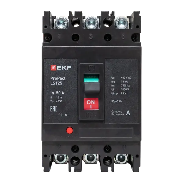Автоматический выключатель LS125 18кА 3P 50А ProPact EKF Автоматический выключатель LS125 18кА 3P 50А ProPact EKF