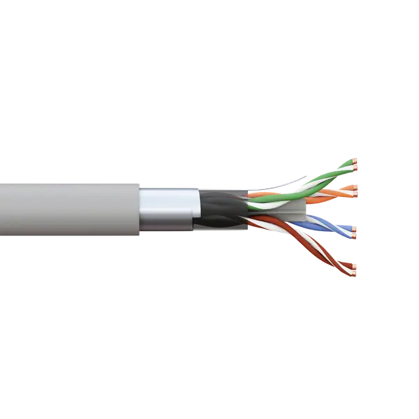 Кабель витая пара TERACOM PRO CAT.6 F/UTP 4 пары solid 23AWG оболочка PVC цвет серый (упак. 305м)