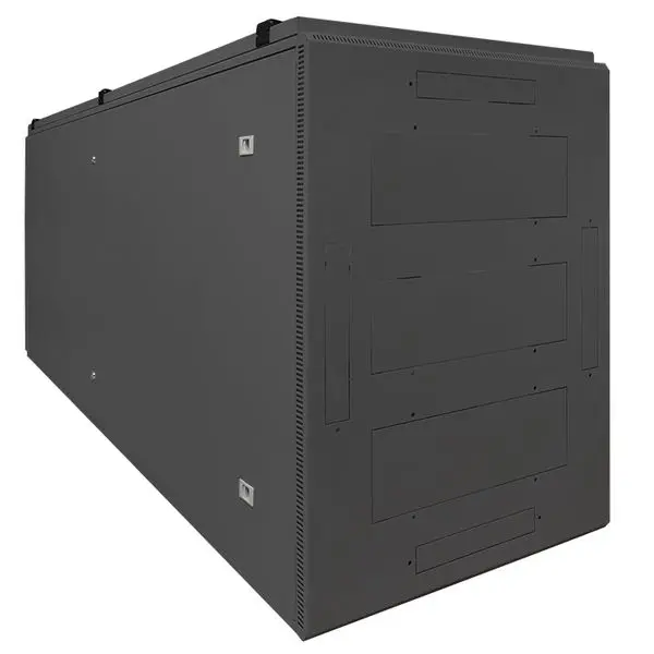 Шкаф напольный 19" TERACOM PRO 33U 600х600 мм двери стеклянная с замком-ручкой и металлическая чёрный Шкаф напольный 19" TERACOM PRO 33U 600х600 мм двери стеклянная с замком-ручкой и металлическая чёрный