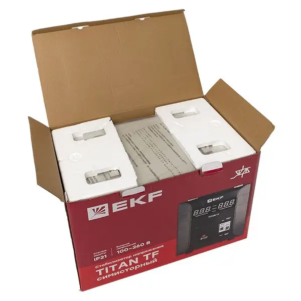 Стабилизатор напряжения электронный напольного исполнения TITAN -ТF-10000 EKF Стабилизатор напряжения электронный напольного исполнения TITAN -ТF-10000 EKF