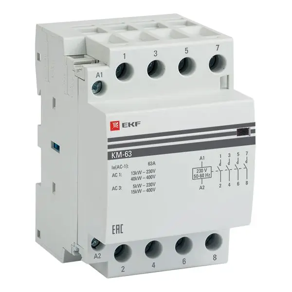 Контактор модульный КМ 63А 4NО (3 мод.) EKF PROxima