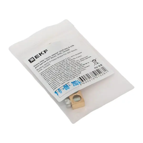 Шина PEN "ноль-земля" (6х9 мм) 8 отв. для щитов EKF Nova, Unix, Unix65 Шина PEN "ноль-земля" (6х9 мм) 8 отв. для щитов EKF Nova, Unix, Unix65