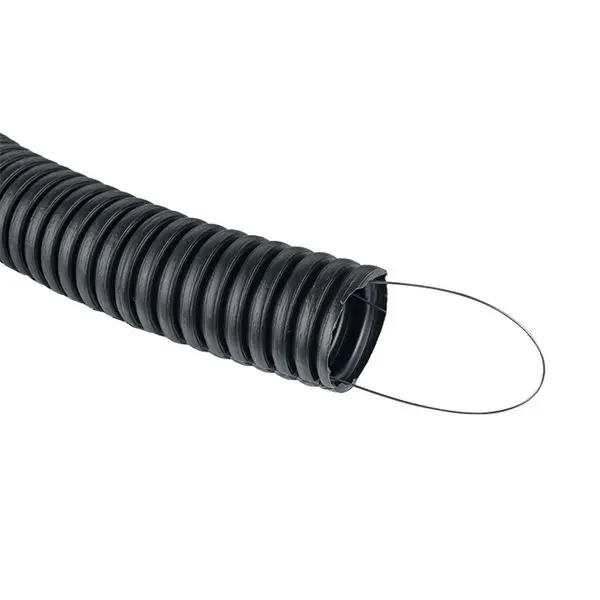 Труба гофр. ПНД с протяжкой d32 мм (25 м) черная EKF-Plast