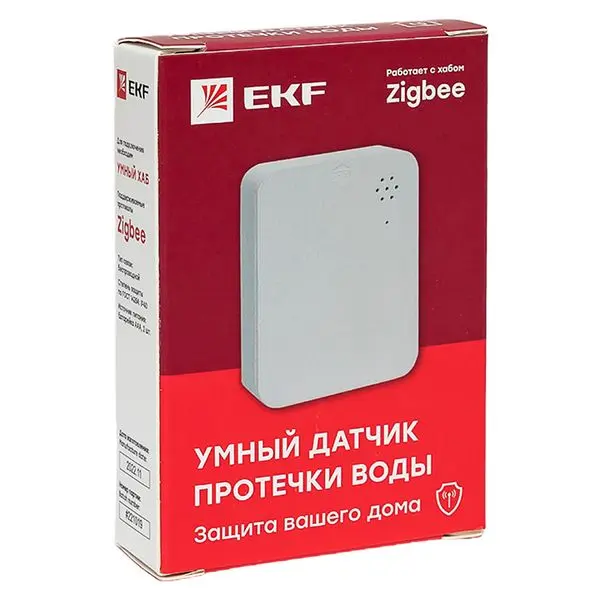 Умный датчик протечки Zigbee EKF Connect Умный датчик протечки Zigbee EKF Connect