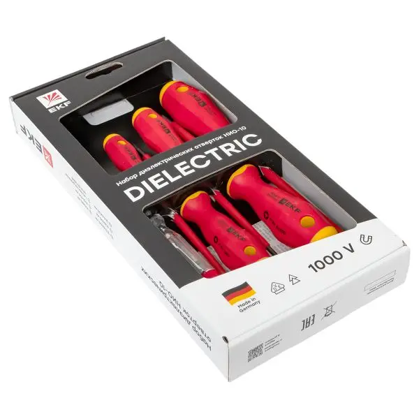 Набор диэлектрических отверток НИО-10 EKF Professional Набор диэлектрических отверток НИО-10 EKF Professional