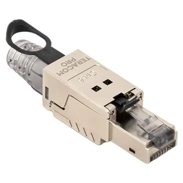 Коннектор TERACOM PRO полевой заделки RJ-45 (8P8C) экранированный STP для кабеля Cat.6 Коннектор TERACOM PRO полевой заделки RJ-45 (8P8C) экранированный STP для кабеля Cat.6