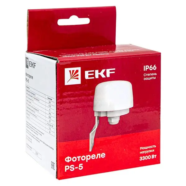 Фотореле PS-5 15А 3300Вт IP66 EKF PROxima Фотореле PS-5 15А 3300Вт IP66 EKF PROxima