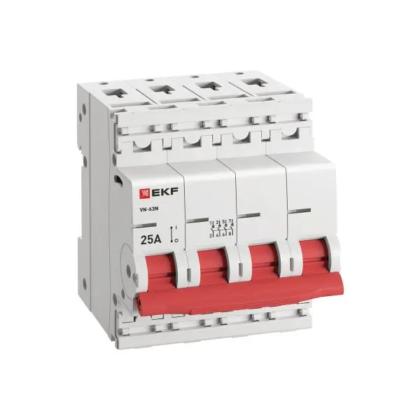 Выключатель нагрузки 4P 25А ВН-63N EKF PROxima Выключатель нагрузки 4P 25А ВН-63N EKF PROxima