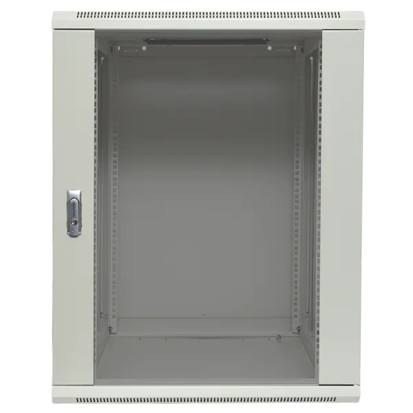 Шкаф настенный 19" TERACOM PRO 12U 600х600 мм дверь стеклянная с замком-ручкой серый Шкаф настенный 19" TERACOM PRO 12U 600х600 мм дверь стеклянная с замком-ручкой серый
