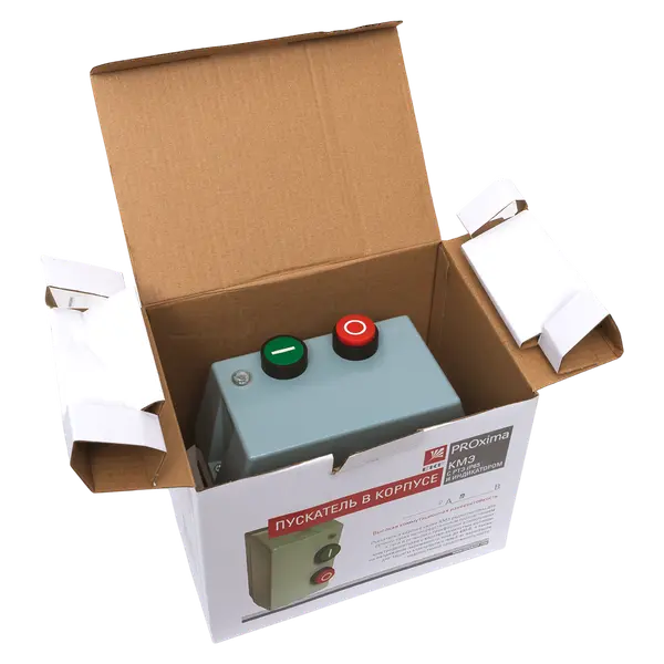 Пускатель в корпусе КМЭ 9А 400В с РТЭ Ir-5,5-8А и индикатором IP65 EKF