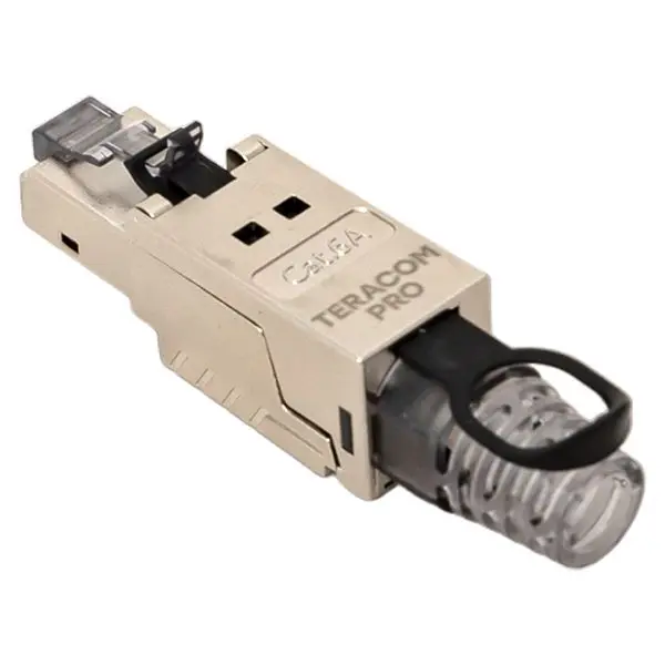 Коннектор TERACOM PRO полевой заделки RJ-45 (8P8C) экранированный STP для кабеля Cat.6A Коннектор TERACOM PRO полевой заделки RJ-45 (8P8C) экранированный STP для кабеля Cat.6A