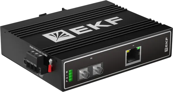 Медиаконвертер 10/100/1000Base-TX в 1000Base-X, разъем FC, двойное одномодовое оптоволокно, 1550нм TSX EKF