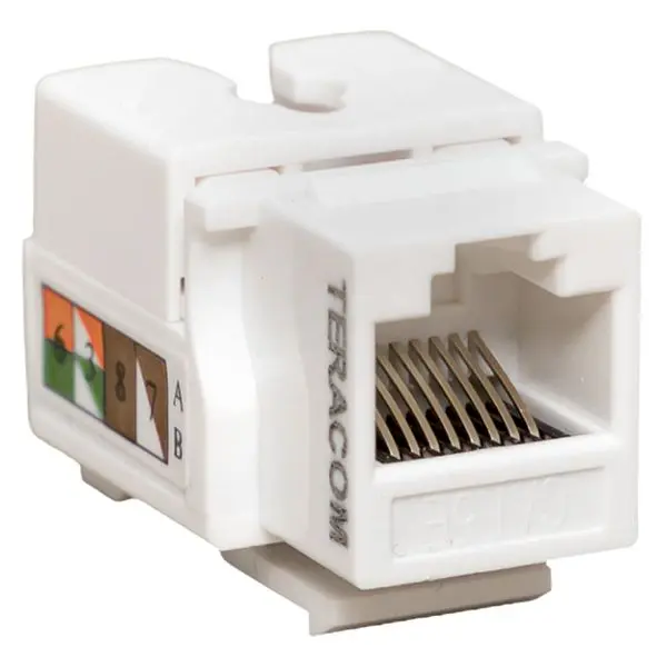 Модуль Keystone TERACOM PRO Cat.5E RJ-45 неэкранированный 110 IDC 90 градусов белый Модуль Keystone TERACOM PRO Cat.5E RJ-45 неэкранированный 110 IDC 90 градусов белый