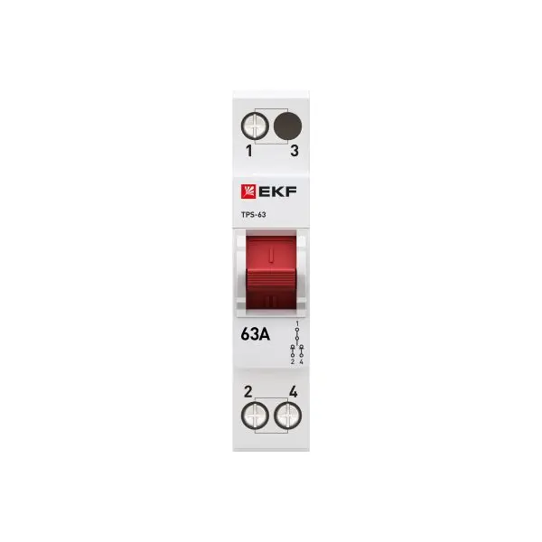 Трехпозиционный переключатель ТПС-63 1P 63А PROXIMA EKF Трехпозиционный переключатель ТПС-63 1P 63А PROXIMA EKF