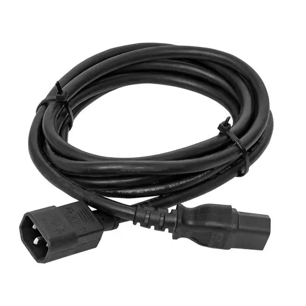 Кабель питания TERACOM для PDU IEC 60320 C13 - IEC 60320 C14 сечение 3x1,5мм2 250В 10A длина 5,0 метров Кабель питания TERACOM для PDU IEC 60320 C13 - IEC 60320 C14 сечение 3x1,5мм2 250В 10A длина 5,0 метров