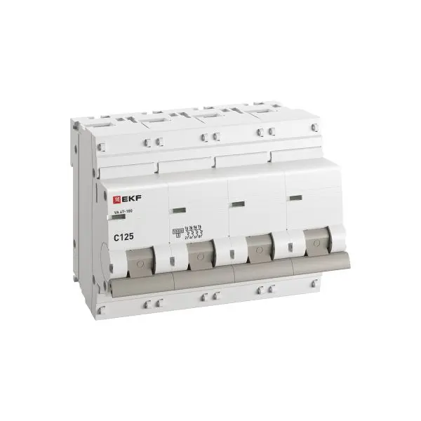Автоматический выключатель 4P 125А (C) 10kA ВА 47-100 EKF PROxima Автоматический выключатель 4P 125А (C) 10kA ВА 47-100 EKF PROxima