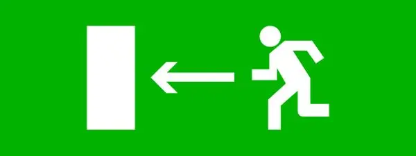 Пиктограмма "Направление налево" 320х120мм (для EXIT, SAFEWAY-40) EKF
