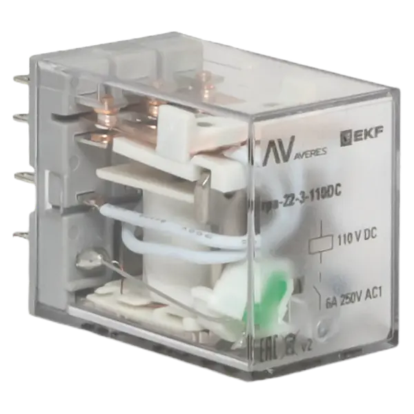 Реле промежуточное RPA 22/3 6A 110В DC EKF AVERES